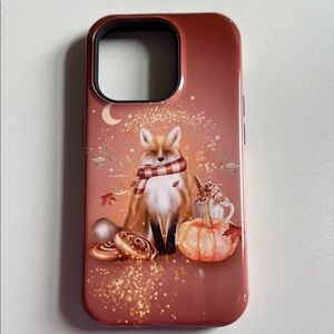 iPhone 14 Pro case, Orange fox, Tough Case, Glossy finish, EUC